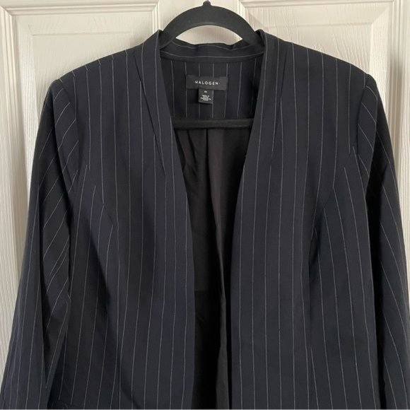 Halogen Black Pinstripe Blazer - Picture 5 of 11